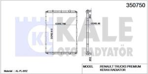 RADYATOR MOTOR RENAULT TRUCKS PREMIUM/KERAX RA - KALE 350750