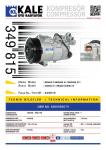 KLIMA KOMPRESORU RENAULT MEGANE III / MEGANE C - KALE 349815