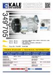 KLIMA KOMPRESORU FIAT LINEA 1.3 D MULTIJET 07- - KALE 349705