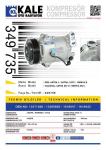 KLIMA KOMPRESORU OPEL ASTRA J / MERIVA B A13DT - KALE 349735