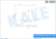 SU RADYATORU AL/PL/BRZ MERCEDES-BENZ E SERISI  - KALE 351600