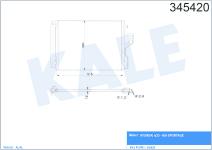 KLIMA RADYATORU KURUTUCU ILE BRAZING 495X390X1 - KALE 345420
