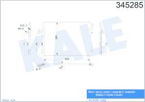 KLIMA RADYATORU KONDENSER/BRAZING AL/AL/508X38 - KALE 345285