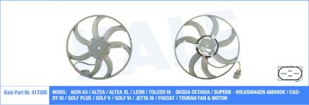 FAN MOTORU VW A3 / ALTEA / ALTEA XL / LEON / T - KALE 417300