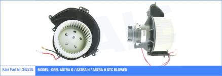 KALORIFER MOTORU 12V OPEL ASTRA G HB 1.2 98-00 - KALE 342735