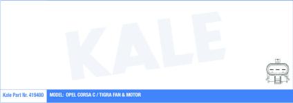 FAN MOTORU OPEL CORSA C 1.3 CDTI 03-09. 1.7 DI - KALE 419400