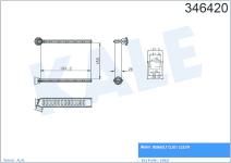 KALORIFER RADYATORU AL/BRZ RENAULT CLIO IV. DA - KALE 346420