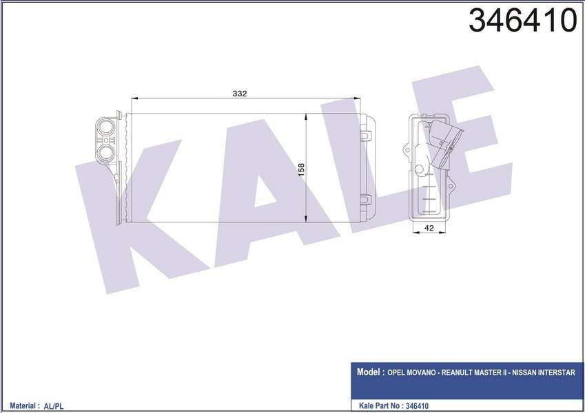 KALORIFER MASTER II 2.5D-2.8DTI 98-01 MOVANO 1 - KALE 346410