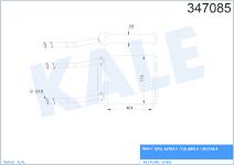 KALORIFER RADYATORU AL/MKNK BORULU OPEL ASTRA  - KALE 347085