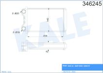 KALORIFER RADYATORU BRAZING AUDI A4 - MERCEDES - KALE 346245