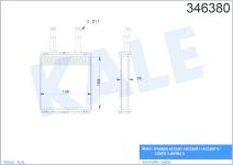KALORIFER RADYATORU HYUNDAI ACCENT 1.3-1.5 95- - KALE 346380