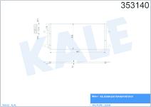 KLIMA RADYATORU  KONDENSER  AL/AL VOLKSWAGEN T - KALE 353140