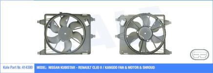 FAN RADYATOR CLIO II 98-05/KANGOO 98-08/MEGANE - KALE 414300