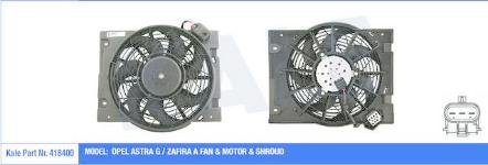 Fan Klma Astra G 98-05/zafira A 99-05/1.4 16v- - KALE 418400