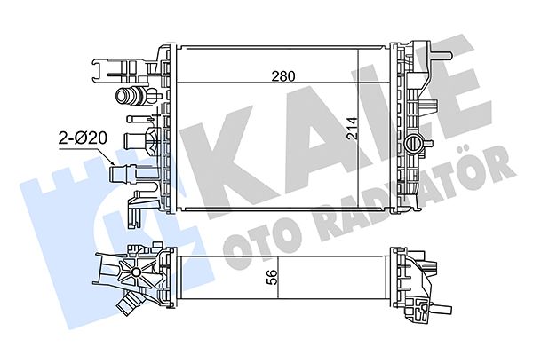 İntercooler Turbo Radyatoru Xjd Duster Sandero - KALE 357295