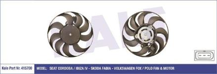 FAN MOTORU VW CORDOBA / IBIZA IV - FABIA - FOX - KALE 415700