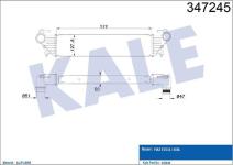 TURBO RADYATORU INTERCOOLER EGEA 15-/500L 12-  - KALE 347245
