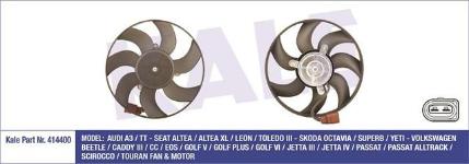 FAN MOTORU SAG VOLKSWAGEN CADDY III. GOLF V-VI - KALE 414400