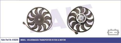 FAN MOTORU VOLKSWAGEN TRANSPORTER IV 2.0 90-03 - KALE 416200
