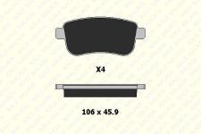 FREN BALATASI ARKA MEGANE III - KALE B 24820 157 14 ANS KD13