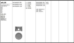 PISTON KITI 1 RIKEN SEGMANLI VOLKSWA - KINGPISTON 18-7010353
