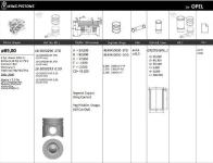 PISTON KITI 1 RIKEN SEGMANLI OPEL-RE - KINGPISTON 18-3050300