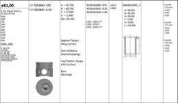 Pistonsegman 81.01mm Std 3/4/5 Pistonlar Lt28 Lt35 Lt46 T4 2 - KINGPISTON 17-7050850