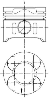 PISTON SEGMAN STD. OM611.9. OM612.9. OM613 - KOLBEN 97409600
