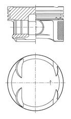 PISTON SEGMAN STD. M271.9 Kompressor. 82.0 - KOLBEN 41766600
