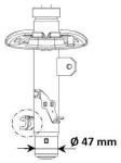 On Amortisor Sag P208 10-C3 İii 09-Tasiyiciya Giren Yer 47mm - KYB 3338012