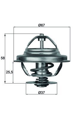 TERMOSTAT BMW E21 E30 E28 E34 M20 M21 - MAHLE TX21.80D