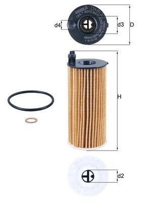 YAG FILTRESI BMW B37 B38 B46 B48 B47 F10 F2 - MAHLE OX813.2D