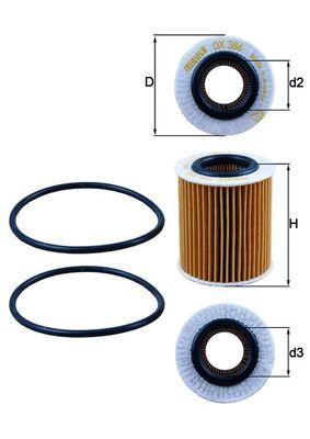 Yag Filtresi Opel Astra H Vectra C Zafira B Z19dt-h 04-56503 - MAHLE OX386D