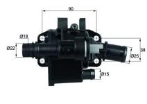 TERMOSTAT 83C KOMPLE MUSURLU P107-P207-P307-P - MAHLE TH4283