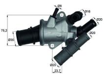 TERMOSTAT KOMPLE DOBLO STILO MAREA BRAVO BRA - MAHLE TI16888
