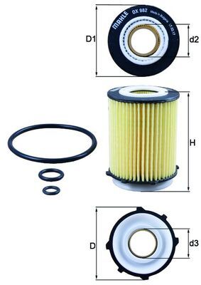 YAG FILTRESI W204 08-14 W205 14- W176 12-18 W - MAHLE OX982D