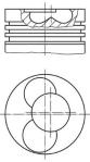 Pistonsegman 80.01mm 0.50 1 2 Pistonla - MAHLE 030PI00040102