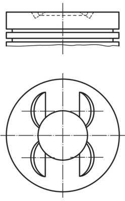 Piston Segman Std.M112.9.89.90mm E-class W210 96-03 - MAHLE 0011300