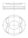 PISTON SEGMAN STD. M112. M113. 89.90mm W202  - MAHLE 0011400