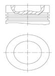 Piston Segman 81.01mm Std Transporter T7 15-Crafter 16-Tge 1 - MAHLE 028PI00155000
