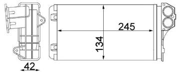 Kalorifer Radyatoru Peugeot 206/citroen Xsara 1.6 8v 1.8 16v - MAHLE AH88000S