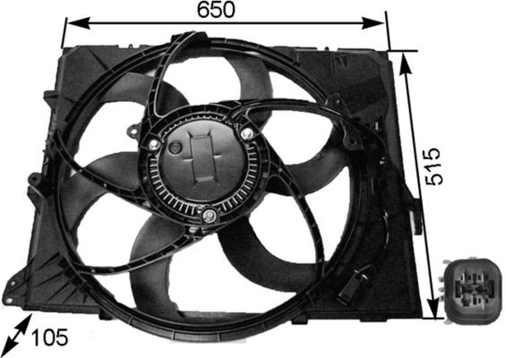 FAN MOTORU BMW E87 E90 N43 N45 N46 - MAHLE CFF264000S