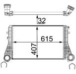 INTERCOOLER RADYATORU VW CADDY 04-11 GOLF 0 - MAHLE CI83000S