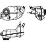 Radyator Yedek Su Deposu Mercedes X156 W176 W246 C117 - MAHLE CRT65000S