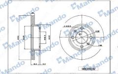 Fren Diski Accent 03-06 Admire/on Havali 2 - MANDO MBC030132