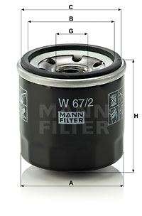 Yag Filtresi Daihatsu Applause/cuore 03-0.9-1.0 - MANN W67/2