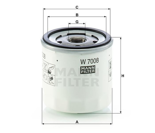 YAG FILTRESI FIESTA FUSION 1.25 1.4 01/- FOCUS  - MANN W7008