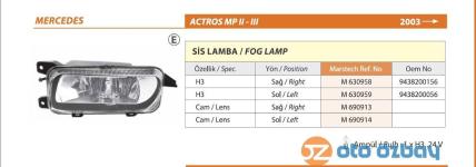 SIS LAMBASI SOL MERCEDES ACTROS MP 3 - MARS 630959