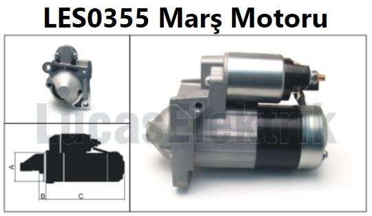 MARS MOTORU 12V 1.2KW 12 DIS LOGAN 1.5DCI - LUCAS LES0355