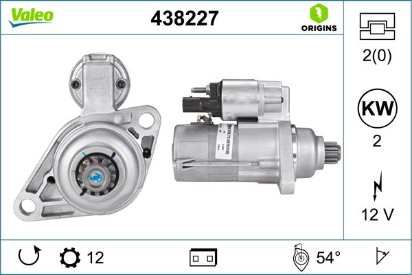 MARS MOTORU 12V 12 DIS VOLKSWAGEN-AUDI-SEAT-S - VALEO 438227